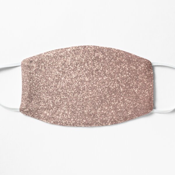 Pink Rose Gold Metallic Glitter Mask