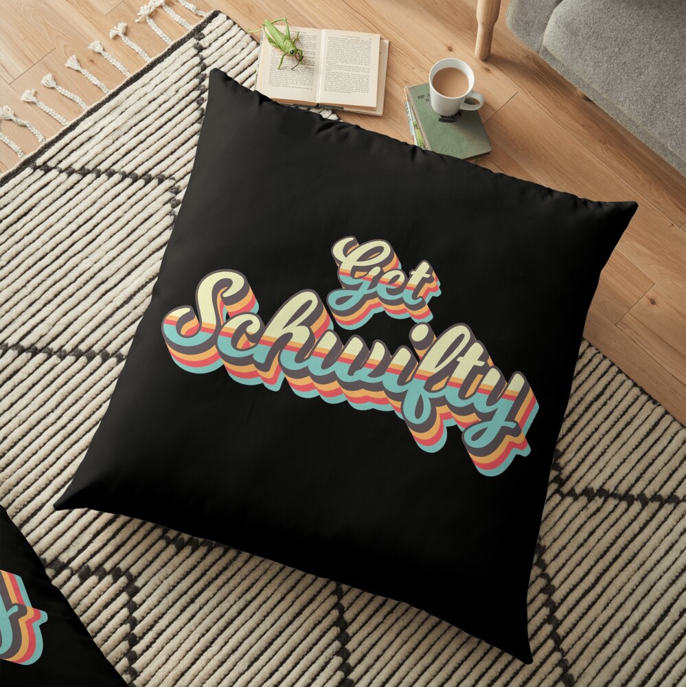 Get Schwifty from Rick and Morty ™ Retro 70s Letters Floor Pillow
