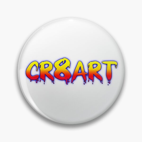Create Art! - Yellow and Orange on White Pin