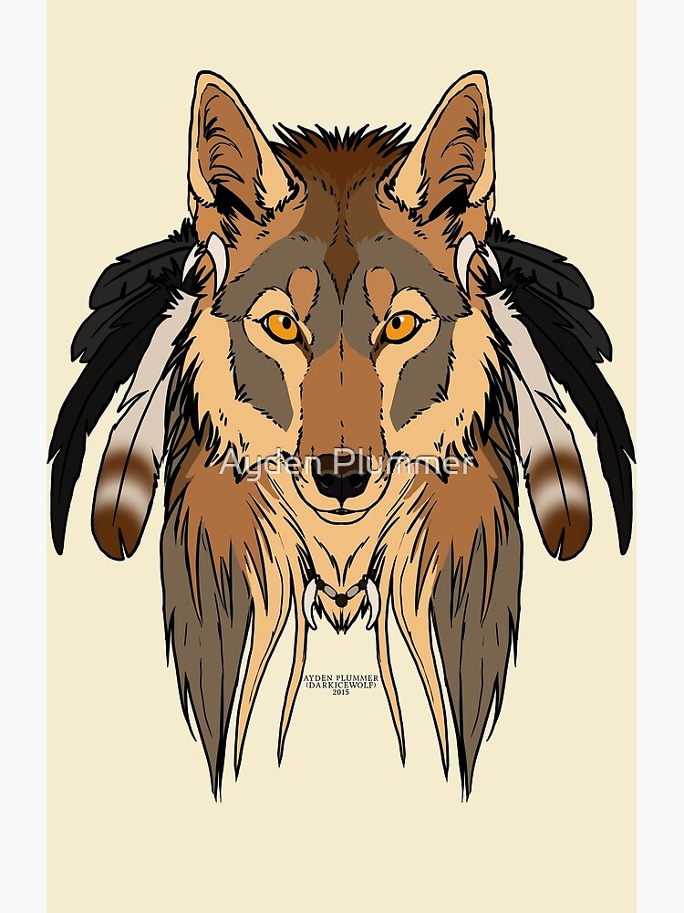Coyote icon in the style of canadian first nations on Craiyon