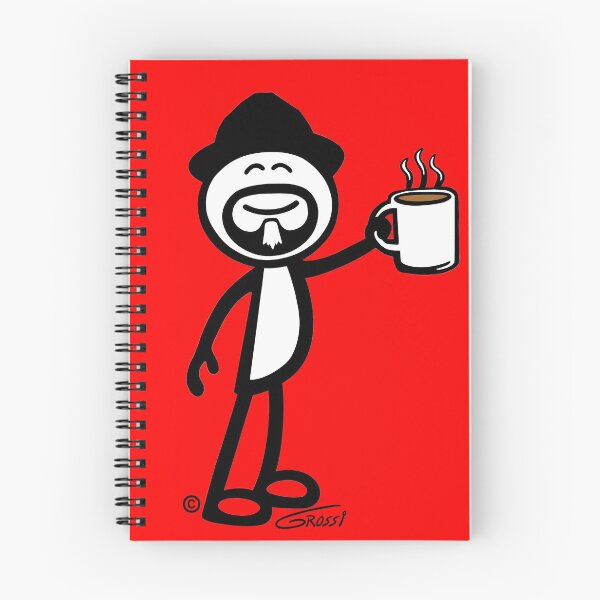 Item preview, GG Coffee Guy Stick Figure Red Background designed and sold by GDGCreations.