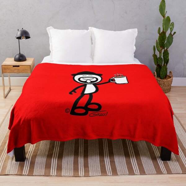 Item preview, GG Coffee Guy Stick Figure Red Background designed and sold by GDGCreations.