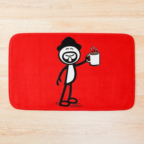 Item preview, GG Coffee Guy Stick Figure Red Background designed and sold by GDGCreations.