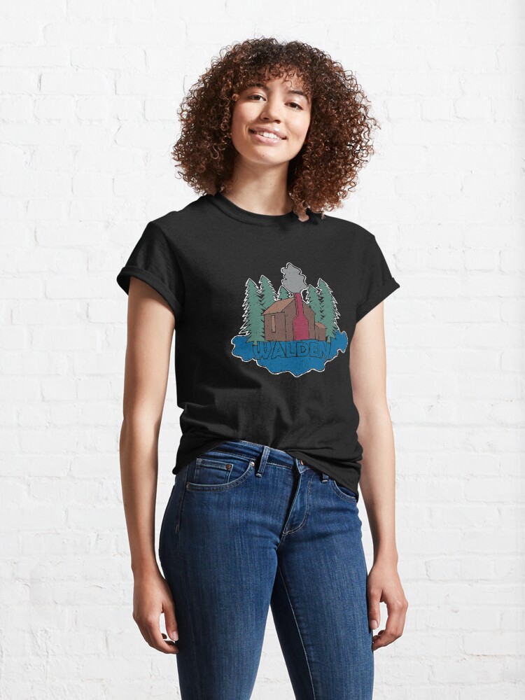 Alternate view of Walden - Henry David Thoreau (Coloured textured version) Classic T-Shirt