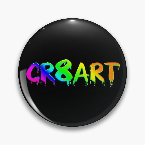 Create Art! - Rainbow colors on Black Pin