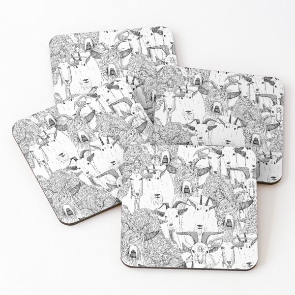 Item preview, just goats black white designed and sold by scrummy.