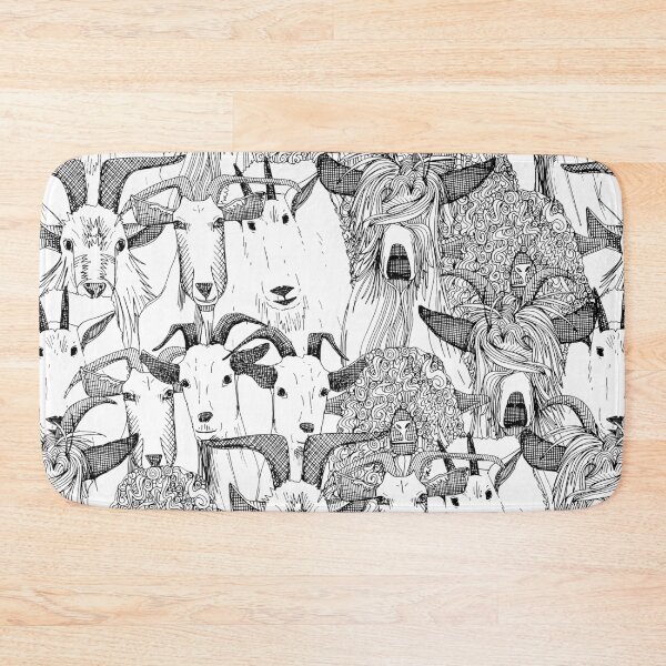 Item preview, just goats black white designed and sold by scrummy.