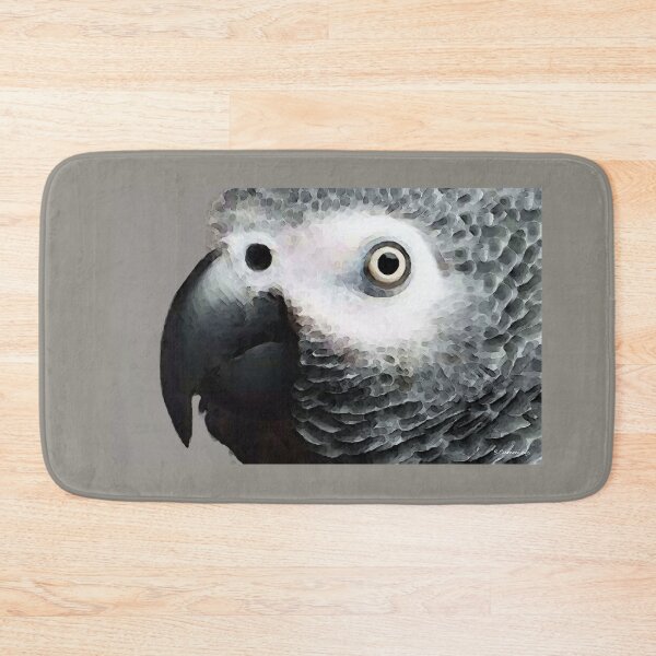 Item preview, African Gray Parrot Art - Softy designed and sold by Sharon Cummings Art.