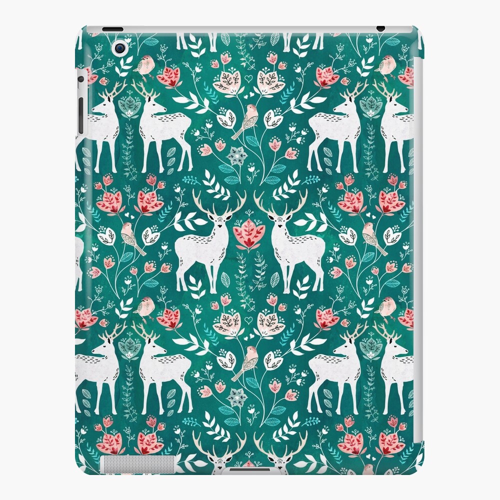 Scandinavian deer green iPad Case & Skin