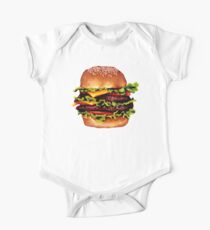 Double Cheeseburger 2 Pattern One Piece - Short Sleeve