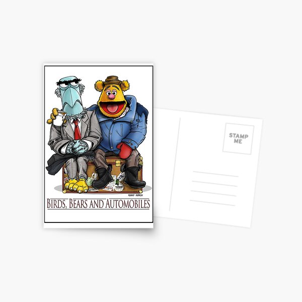 Birds, Bears and Automobiles Postcard