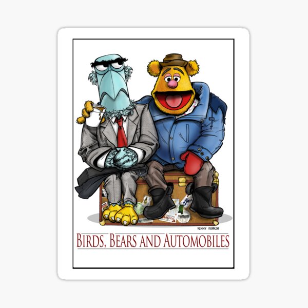 Birds, Bears and Automobiles Sticker