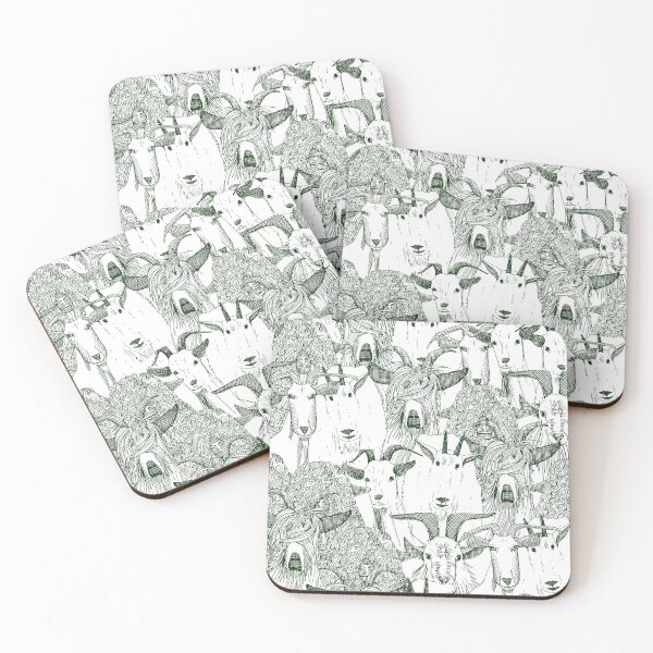 Item preview, just goats dark green designed and sold by scrummy.
