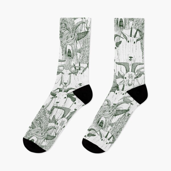 Item preview, just goats dark green designed and sold by scrummy.