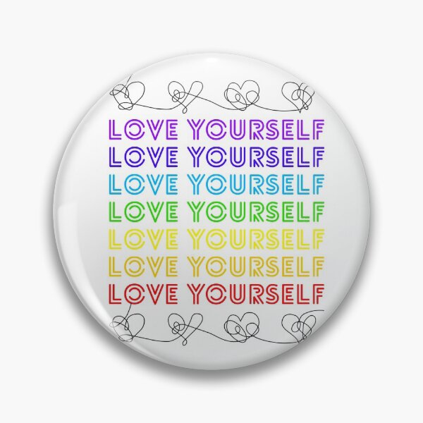 Item preview, Love yourself rainbow hearts designed and sold by NoonaStudio.