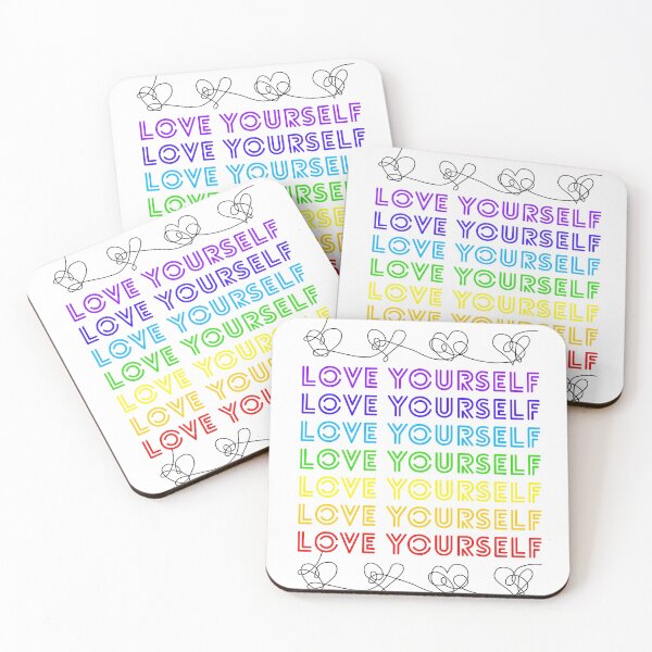 Item preview, Love yourself rainbow hearts designed and sold by NoonaStudio.