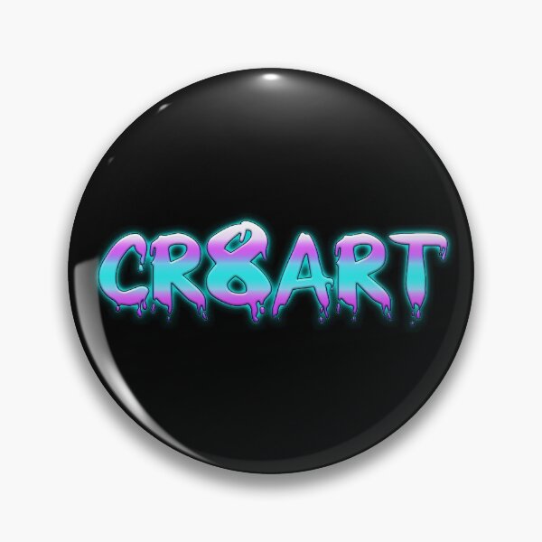 Create Art! - Pink, Blue on Black Pin