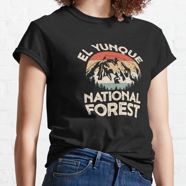 Vintage Retro Bosque Nacional El Yunque Puerto Rico Camiseta clásica