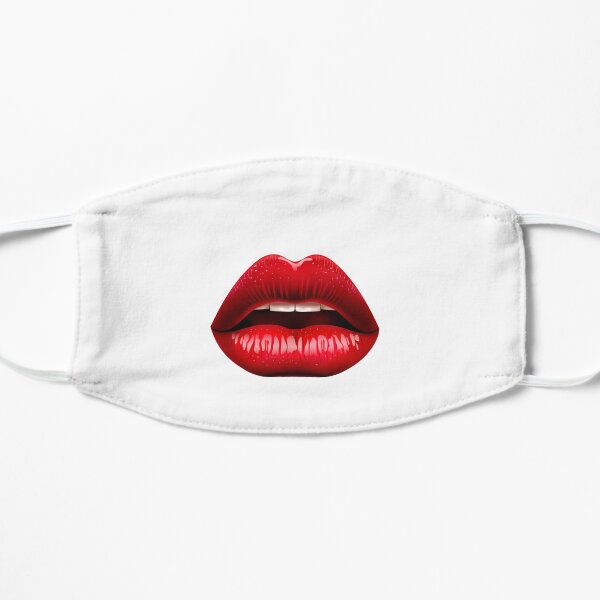 red lips Flat Mask