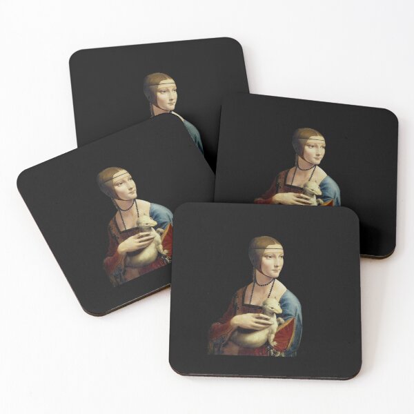 Item preview, The Lady With The Ermine black and white picture designed and sold by nikolagg.