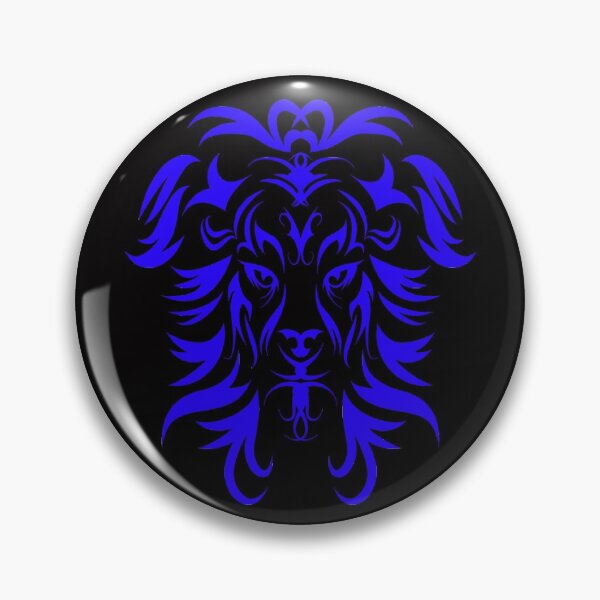 Item preview, Tribal Tattoo Art Blue Lion Head designed and sold by Atteestude.