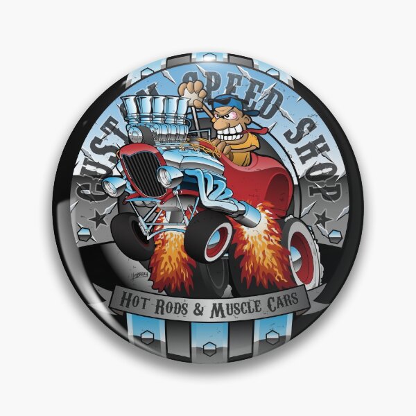 Item preview, Custom Speed Shop Hot Rods and Muscle Cars Illustration designed and sold by hobrath.