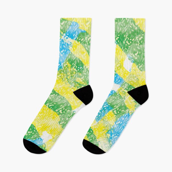 Item preview, Yellow Green Blue Stripes Floral designed and sold by wasootch.