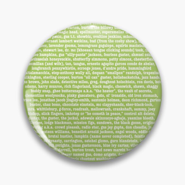Item preview, Gus Nicknames designed and sold by Tom Hillmeyer.