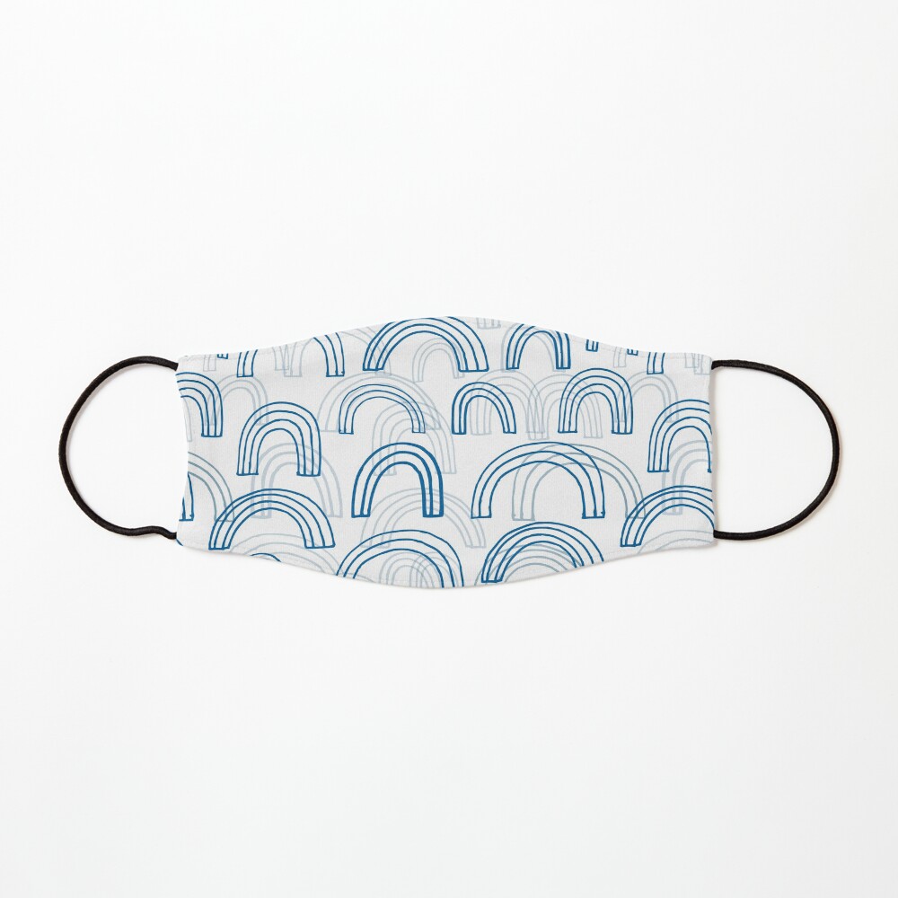 Rainbow echoes - fun abstract pattern by Cecca Designs Mask