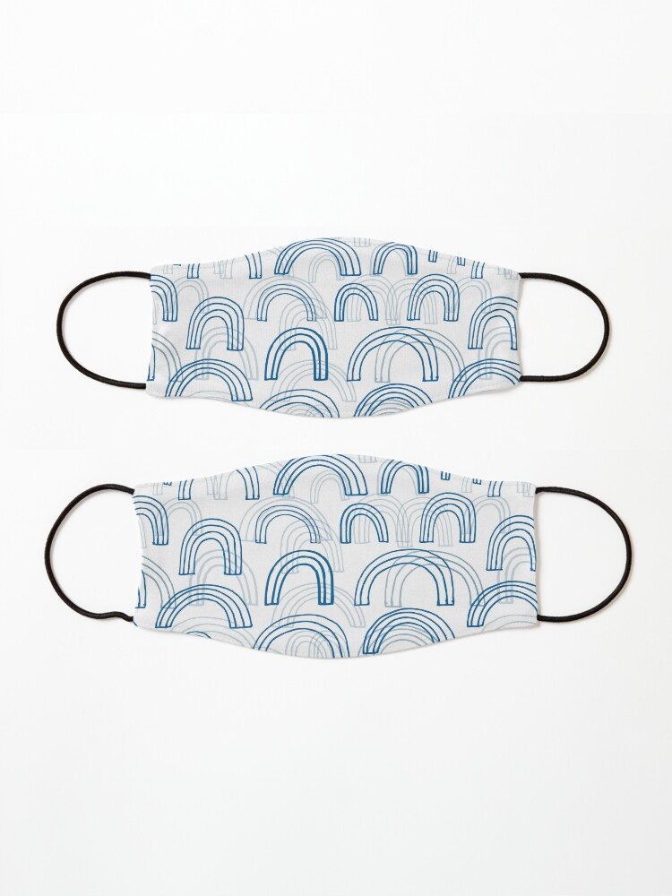Alternate view of Rainbow echoes - fun abstract pattern by Cecca Designs Mask