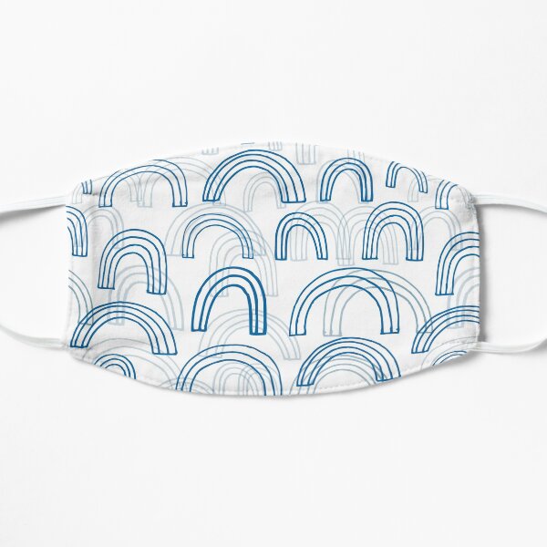 Rainbow echoes - fun abstract pattern by Cecca Designs Mask