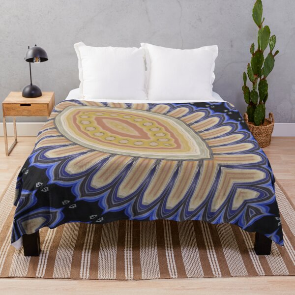 Artikelvorschau, "Timbre" Blau, Creme und Sand Geometric / Lyrical Abstract Art Galaxy - Jenny Meehan entworfen und verkauft von Jenny Meehan Art Prints and Patterns  .