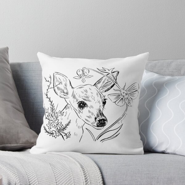 Item preview, Deer and Ladys Mantle/ Moth and Bleeding Heart designed and sold by MFIllustration.