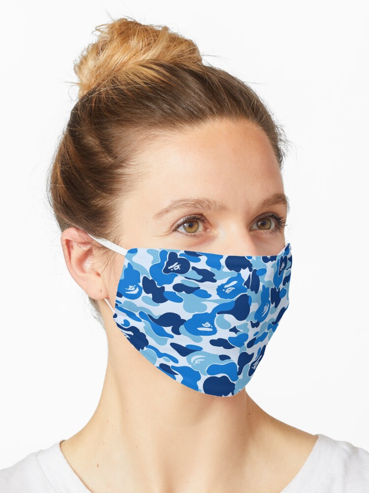 Download Bape Blue Camo Mask By B14ck Redbubble PSD Mockup Templates