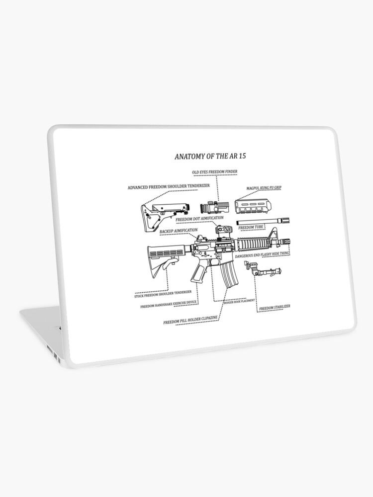 Convención cuadrado digerir Vinilo para portátil «Anatomía de la AR 15» de Aikido10 | Redbubble