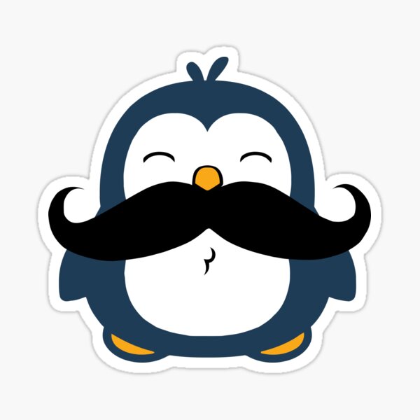 Item preview, Mustache Penguin designed and sold by ironydesigns.