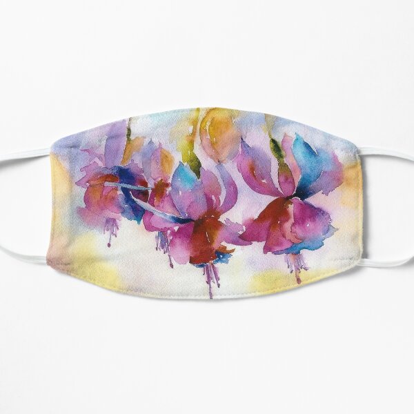 Dancing Fuchsias Watercolor Mask