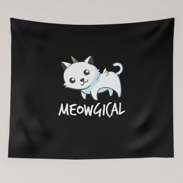 Item preview, Meowgical Magical unicorn cat with fable wings designed and sold by katastrophal.