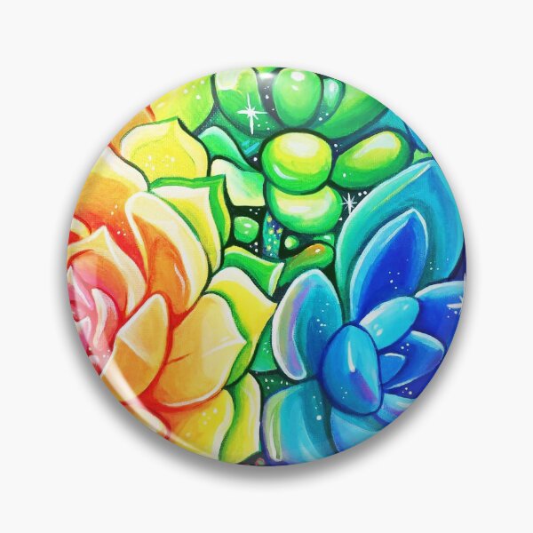 Item preview, Rainbow Succulents - Acrylic Painting designed and sold by Bethany  Dobson.