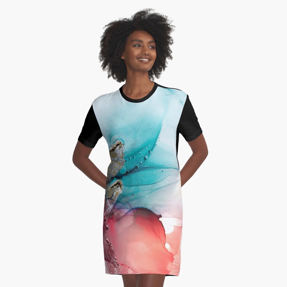 Item preview, Graphic T-Shirt Dress designed and sold by PrintsProject.