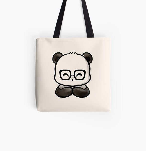 Geek Chic Panda All Over Print Tote Bag