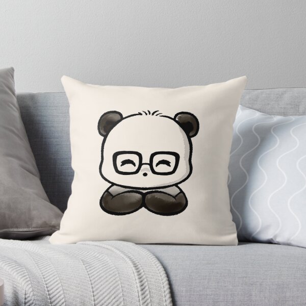 Geek Chic Panda Throw Pillow