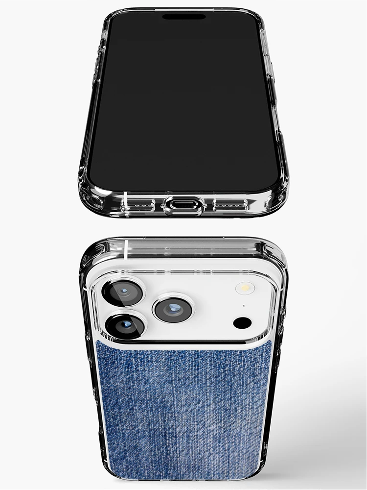 Aperçu 3 sur 5. Coque iPhone avec l'œuvre Texture Denim [Roufxis-Rb] créée et vendue par RoufXis.