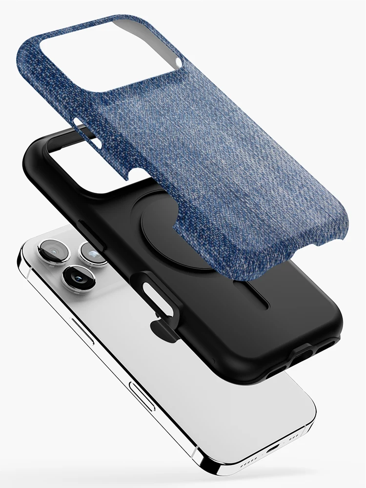 Thumbnail 2 of 4, iPhone Case, Denim Texture [Roufxis-Rb] designed and sold by RoufXis.