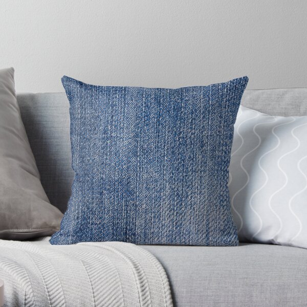 Blue jean shop throw pillows