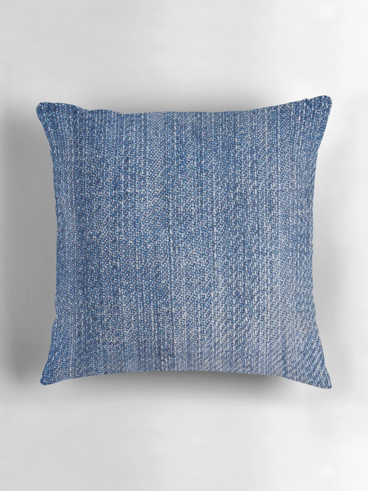 Thumbnail 3 of 4, Pillow, Denim Texture [Roufxis-Rb] designed and sold by RoufXis.