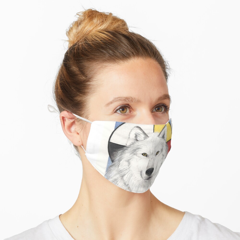 "Spirit Wolf" Mask for Sale by brandywoods | Redbubble