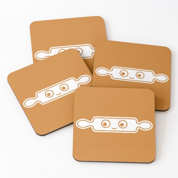 Item preview, Rolling Pin Face on Brown Character Icon Cartoon designed and sold by npdstudio.