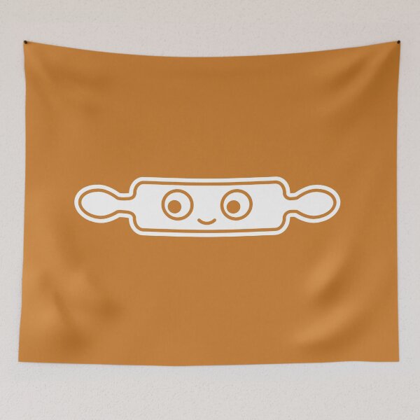 Item preview, Rolling Pin Face on Brown Character Icon Cartoon designed and sold by npdstudio.