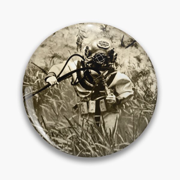 Item preview, Porthole View of a Diver and Mark V Diving Helmet Underwater URM designed and sold by urmaddad.